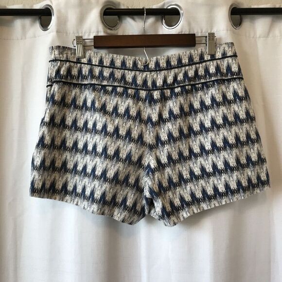 Anthropologie Cartonnier Larimar Ikat Blue Motif High Waist Short Womens 10 - Picture 7 of 12
